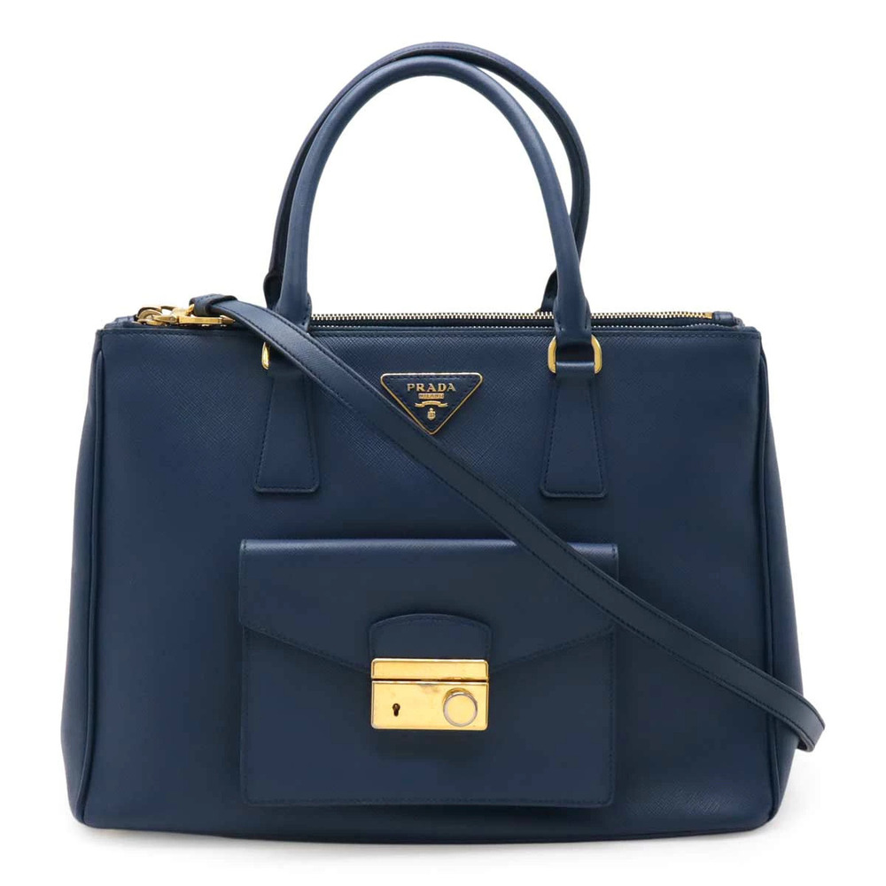 Prada Handbag Crossbody Bag SAFFIANO Leather Blue